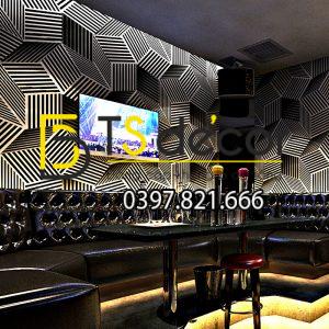 Giấy Dán Tường Quán Karaoke Hình Hộp 3 Chiều 3D201 - Ảnh 4