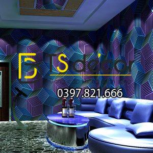 Giấy Dán Tường Quán Karaoke Hình Hộp 3 Chiều 3D201 - Ảnh 2