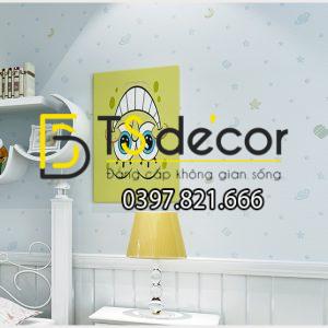 Giấy Dán Tường Trăng Sao Phòng Của Bé 3D136 - Ảnh 3