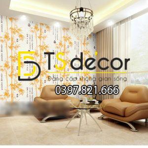 Giấy Dán Tường 3D Tre Xanh Thư Pháp Cổ 3D174 - Ảnh 5