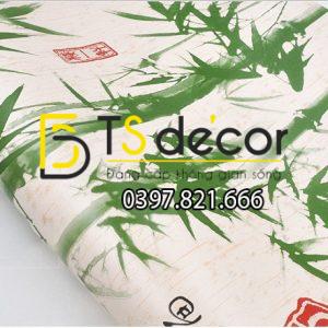 Giấy Dán Tường 3D Tre Xanh Thư Pháp Cổ 3D174 - Ảnh 4