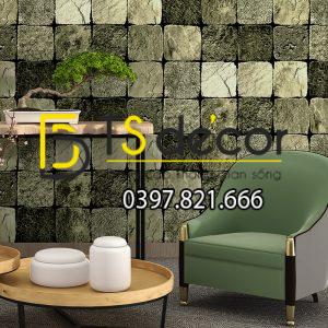 Giấy Dán Tường Đá Vuông 3D248 - Ảnh 3