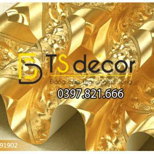 Giấy Dán Tường Vàng Bạc Cho Quán Bar Lối Trần 3D113 - Ảnh 3
