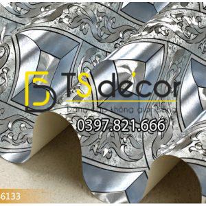 Giấy Dán Tường Vàng Bạc Cho Quán Bar Lối Trần 3D113 - Ảnh 5