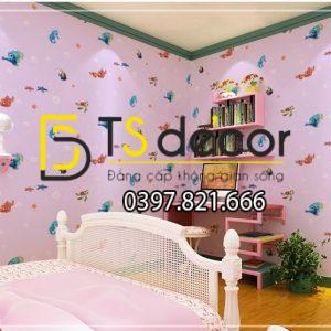 Giấy Dán Tường Cá Biển Phòng Trẻ Em 3D269 - Ảnh 3