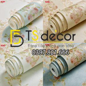 Giấy Dán Tường Cổ Điển Hoa Dập Nổi 3D105 - Ảnh 6