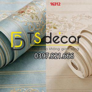 Giấy Dán Tường Cổ Điển Hoa Dập Nổi 3D105 - Ảnh 2