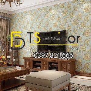 Giấy dán tường cổ điển hoa mộc mạc 3D279 - Ảnh 4