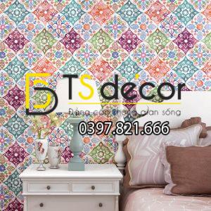 Giấy Dán Tường Giả Gạch Bông Kiểu Bohemiang 3D267 - Ảnh 2