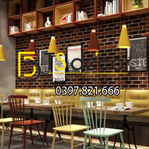 Giấy dán tường giả gạch cháy 3D302 - Ảnh 3