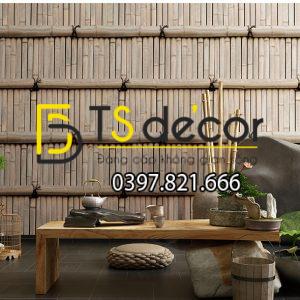 Giấy Dán Tường Giả Tường Tre Xưa 3D266 - Ảnh 4
