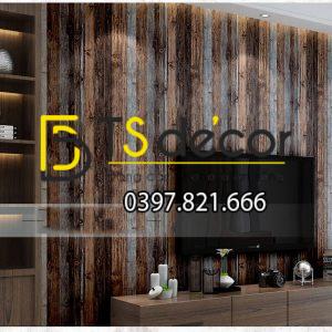 Giấy Dán Tường Giả Vân Gỗ Cổ 3D087 - Ảnh 4