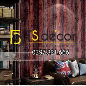 Giấy Dán Tường Giả Vân Gỗ Cổ 3D087 - Ảnh 3