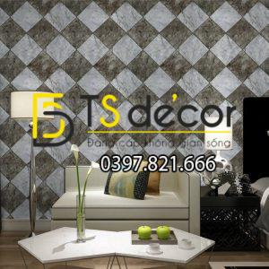 Giấy Dán Tường Gạch Caro 3D268 - Ảnh 3