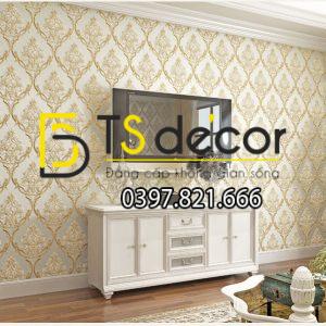 Giấy dán tường hoa châu âu sang trọng 3D288 - Ảnh 3