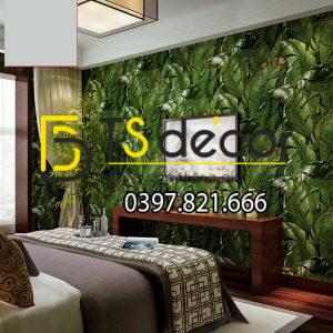 Giấy Dán Tường Họa Tiết Lá Chuối Dân Dã 3D262 - Ảnh 3