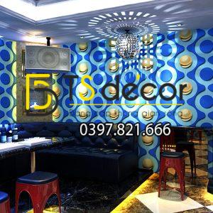 Giấy dán tường karaoke mắt xích tròn 3D309 - Ảnh 2
