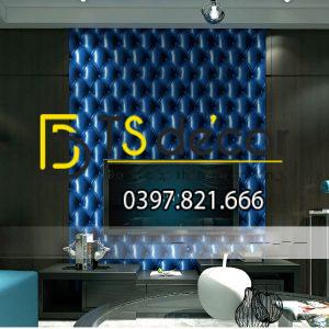 Giấy dán tường kiểu bọc da sofa Chesterfield 3D284 - Ảnh 6