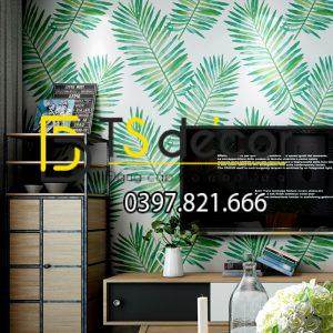 Giấy Dán Tường Lá Vạn Tuế Tài Vận Hạnh Phúc 3D209 - Ảnh 2
