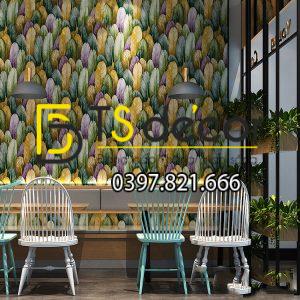 Giấy Dán Tường Lông Vũ 3D264 - Ảnh 2