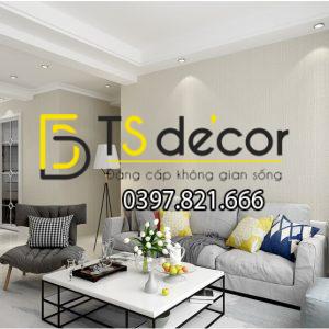 Giấy dán tường một màu giả vải 3D281 - Ảnh 5