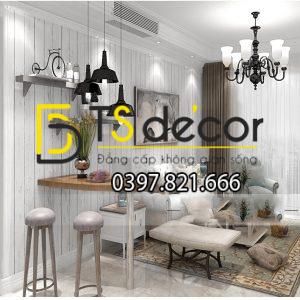 Giấy Dán Tường Giả Gỗ Phong Cách Nostalgia 3D089 - Ảnh 3