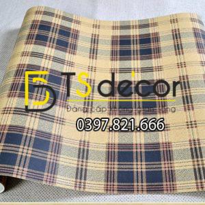 Giấy Dán Tường Sọc Caro Cổ Điển 3D083 - Ảnh 2