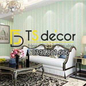 Giấy Dán Tường Sọc Dọc Phối Dây Leo 3D084 - Ảnh 7