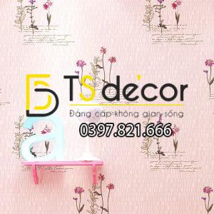 Giấy Dán Tường Vườn Hoa và Chữ 3D155 - Ảnh 3