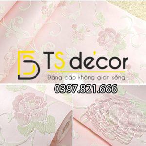 Giấy Dán Tường Hoa Hồng Dập Nổi 3D077 - Ảnh 3