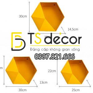 Kệ lục giác trang trí tường KLG - Ảnh 3