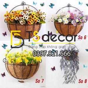 Lẵng Hoa Rơm Trang Trí Quán Cafe Trà Sữa DC04 - Ảnh 5