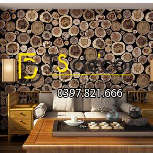 Giấy Dán Tường 3D Giả Gỗ 3D042 - Ảnh 4