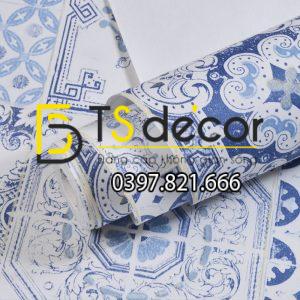 Giấy Dán Tường Giả Gạch Bông Men Sứ 3D231 - Ảnh 5