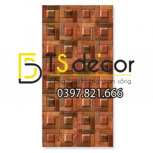 Giấy Dán Tường Giả Ụ Gỗ Nâu 3D234 Cho Nhà Hàng Quán Ăn - Ảnh 5