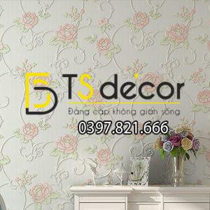 Giấy Dán Tường Hoa Hồng Dập Nổi 3D077 - Ảnh 2