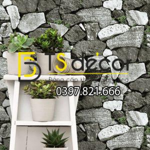 Giấy Dán Tường Giả Tường Đá Cổ Cho Nhà Hàng Quán Xá 3D154 - Ảnh 5