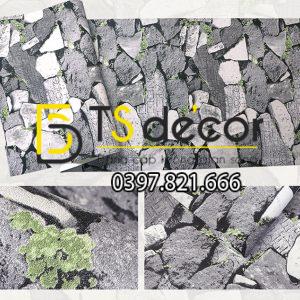 Giấy Dán Tường Giả Tường Đá Cổ Cho Nhà Hàng Quán Xá 3D154 - Ảnh 7
