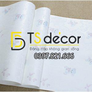 Giấy Dán Tường Họa Tiết Gấu Bông 3D070 - Ảnh 3
