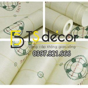 Giấy Dán Tường Họa Tiết Neo Thuyền 3D079 - Ảnh 2