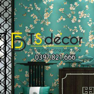 Giấy Dán Tường Hoa Đào Và Bướm 3D059 - Ảnh 2