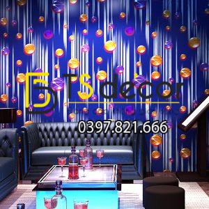Giấy Dán Tường Phòng Hát Karaoke Họa Tiết Ngọc Rơi 3D051 - Ảnh 3
