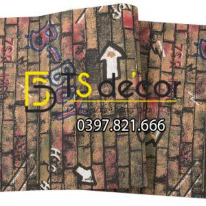 Giấy Dán Tường Kiểu Graffiti Hip Hop Cho Tiệm Net, Quán Cafe 3D168 - Ảnh 9