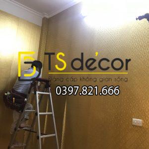 Giấy Dán Tường Hoa Mini Vàng Phong Cách Hoàng Gia 3D112 - Ảnh 4
