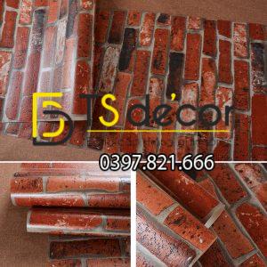 Giấy Dán Tường 3D Họa Tiết Giả Gạch cao cấp 3D006 - Ảnh 5