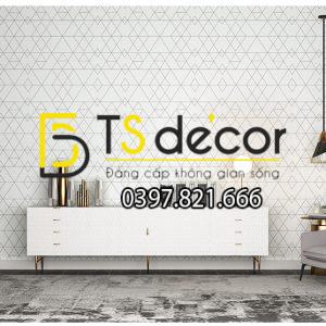 Giấy Dán Tường Tam Giác Hiện Đại 3D152 - Ảnh 3