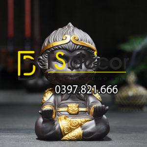 Đồ Gốm Trang Trí Tượng Đại Thánh Ngồi Thiền DTT01 - Ảnh 10
