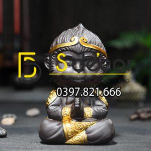 Đồ Gốm Trang Trí Tượng Đại Thánh Ngồi Thiền DTT01 - Ảnh 11
