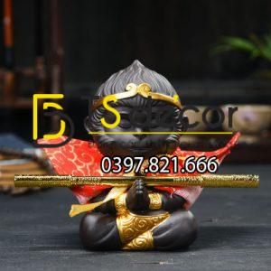 Đồ Gốm Trang Trí Tượng Đại Thánh Ngồi Thiền DTT01 - Ảnh 4