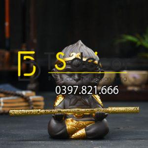 Đồ Gốm Trang Trí Tượng Đại Thánh Ngồi Thiền DTT01 - Ảnh 8